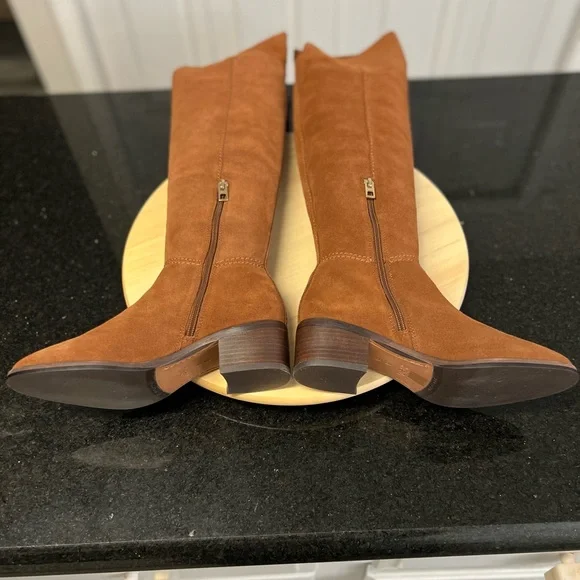 Coach Tan Suede Over-the-Knee Boots - Picture 6 of 12